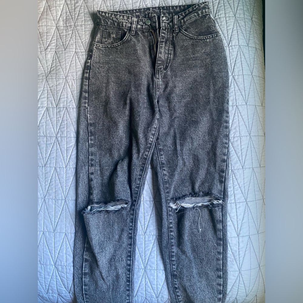 SHEIN acid wash mom jeans, size XS